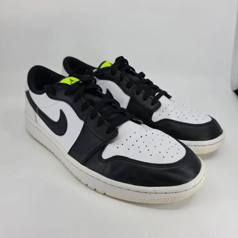 NIke Air Jordan 1 Low Golf Shoes Mens Sz 12.5 Phantom Volt DD9315-108 Panda Low